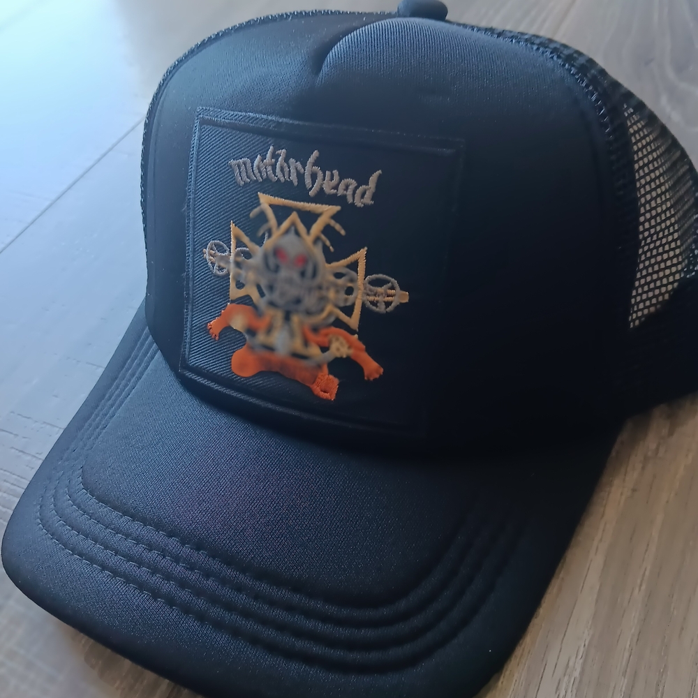 Motörhead Black Trucker Hat with Embroidered Patch